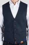 Luchiano Visconti Navy And Black Vest (big & Tall) In Multi