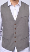 Luchiano Visconti Black And White Pin Dot Vest In Multi
