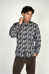 Luchiano Visconti Daggered Line Shirt Signature Collection In Multi