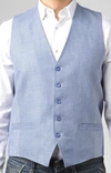 Luchiano Visconti Pale Blue Vest In Blue