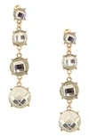 Olivia Welles Lyra Drop Earrings In Gold / Clear