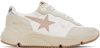 GOLDEN GOOSE WHITE & GRAY RUNNING SOLE SNEAKERS