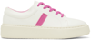 GANNI WHITE & PINK SPORTY MIX CUPSOLE SNEAKERS