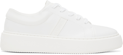 Ganni White Sporty Mix Cupsole Trainers In 135 Egret