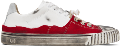 Maison Margiela White & Red New Evolution Sneakers