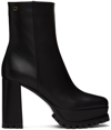 GIANVITO ROSSI BLACK HARLEM ANKLE BOOTS