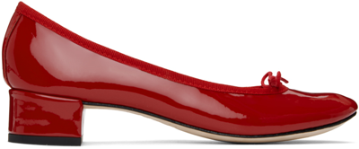 Repetto Red Camille Heels In 550 Flamme