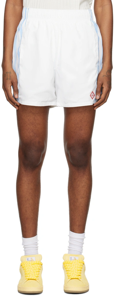 Casablanca Casa Sport Logo 3d Printed Shorts In White