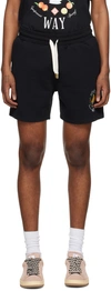 CASABLANCA BLACK 'CASA WAY' SHORTS