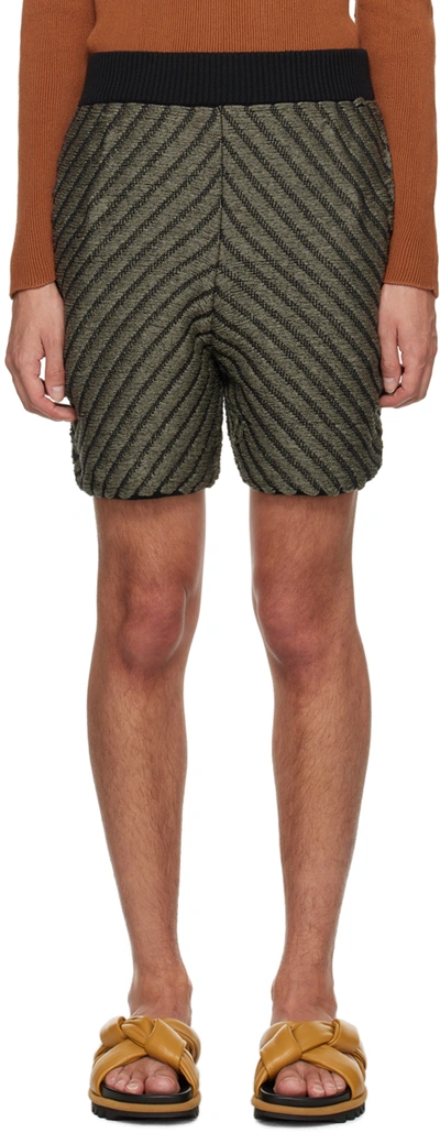 Isa Boulder Ssense Exclusive Khaki Shorts In Smoke