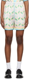 Casablanca Ping Pong Silk Shorts In Ping Pong Print