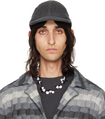 Isa Boulder Ssense Exclusive Gray Chess Cap In Slate