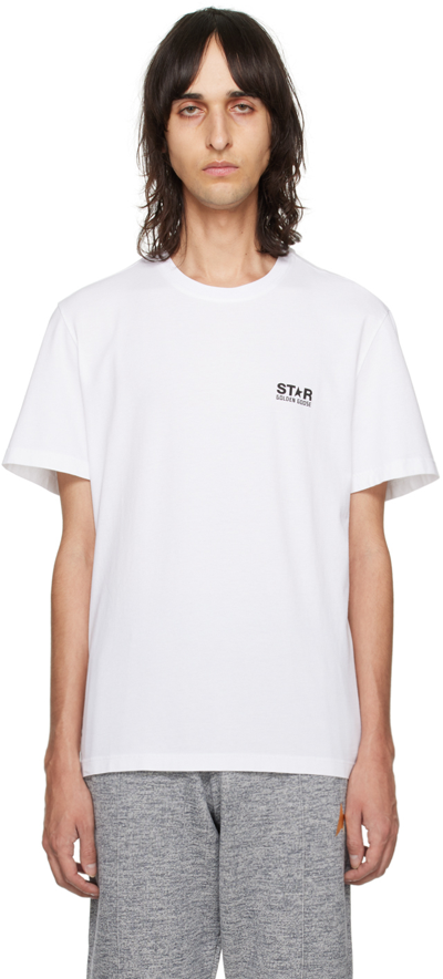 GOLDEN GOOSE WHITE PRINTED T-SHIRT