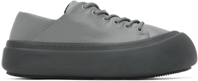 Yume Yume Goofy Leather Sneakers In Grey