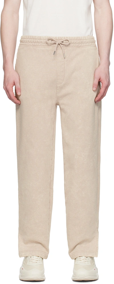 Hugo Boss Beige Faded Sweatpants In Medium Beige 267