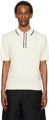 KING & TUCKFIELD OFF-WHITE TEXTURED POLO