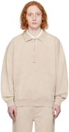 Hugo Boss Beige Zip Sweatshirt In Medium Beige 267