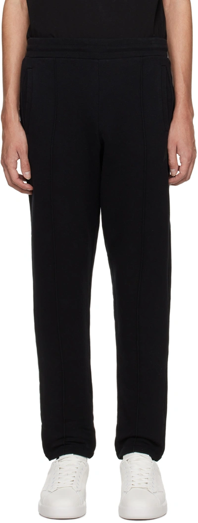 Golden Goose Black Tapered Sweatpants In 90100 Black