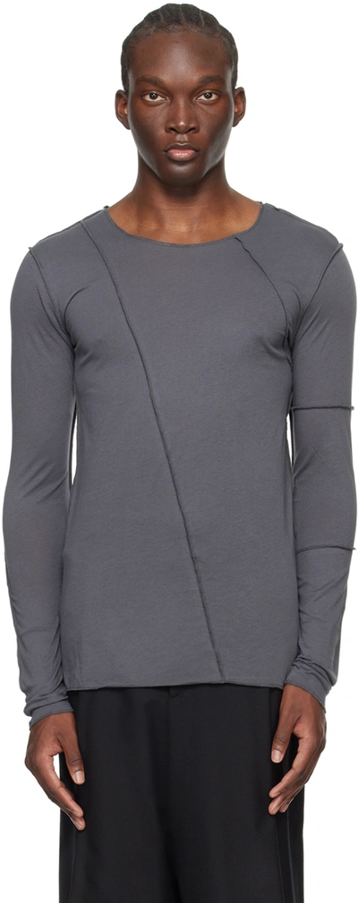 Dries Van Noten Grey Paneled T-shirt In 802 Grey