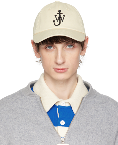 Jw Anderson Off-white Baseball Cap In 106 Natural