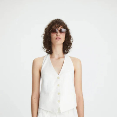 Maria Cher Tronador Abelia Vest In White