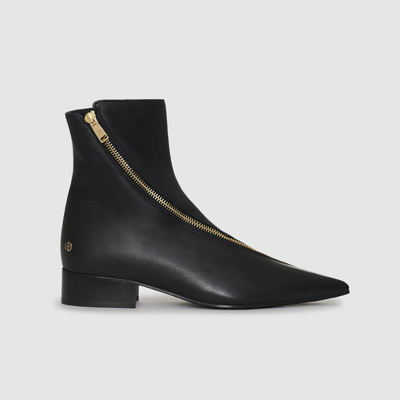 Anine Bing Jones Flat Boots In Black