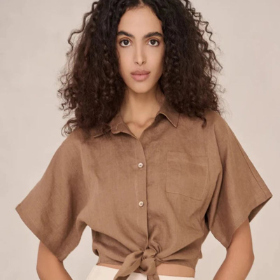 Hevron Alex Top In Brown