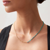 ALOHAS JUNIE BLUE 18K GOLD PLATED STERLING SILVER NECKLACE