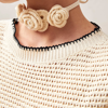 Alohas Fleur Tricot Cotton Necklace In Neutral