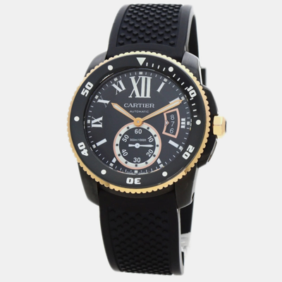 Pre-owned Cartier W2ca0004 Automatic Men's Wristwatch 42 Mm In Black