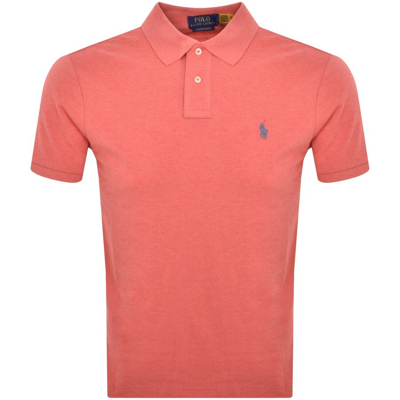 Ralph Lauren Custom Slim Polo T Shirt Red