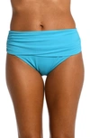 La Blanca Island Goddess Overlap Bikini Bottoms In Azul