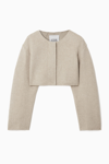 Cos Double-faced Cropped Hybrid Jacket In Beige