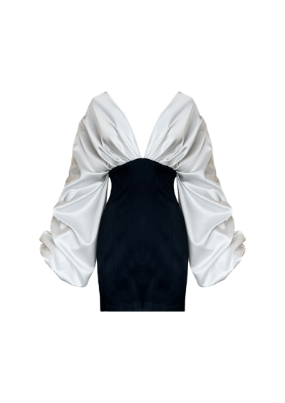 Gigii's Libre Luxus Dress Spider In Black-white