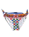 DOLCE & GABBANA DOLCE & GABBANA MULTICOLOR CARRETTO PRINT BIKINI WOMEN'S BOTTOM