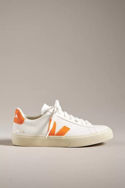 Veja Campo Leather Sneakers In Orange