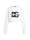 Dolce & Gabbana Cotton Sweatshirt In Bianco Naturale