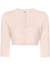 Victoria Beckham Vb Body Cropped Cardigan In Nude & Neutrals
