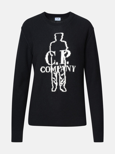 C.p. Company Black Wool Blend Sweater