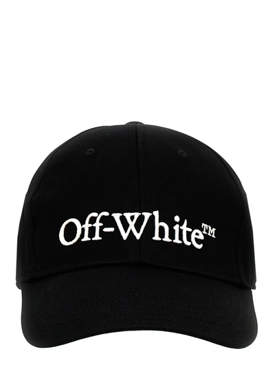 Off-white Logo Cotton Baseball Cap In White/black