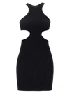 Reina Olga Ele Textured Cutout Minidress In Black