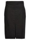 The Row Benson Cotton-blend Twill Skirt In Black