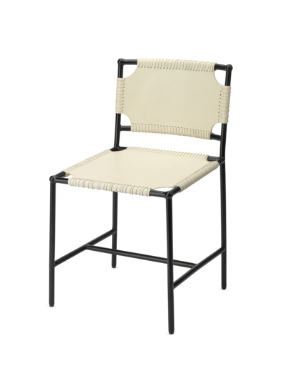 Jamie Young Co. Transitional Asher Dining Chair In White With Black