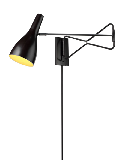 Jamie Young Co. Lenz Swing-arm Wall Sconce In Black