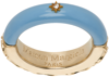 MAISON MARGIELA GOLD & BLUE ENAMEL RING