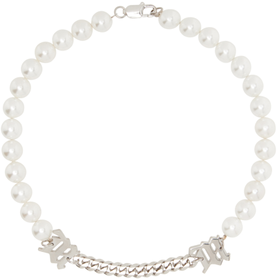 MISBHV WHITE PEARL & CURB LINK CHOKER