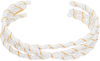 Maison Margiela Gold & White Laces Bracelet In 966 Palladio/white