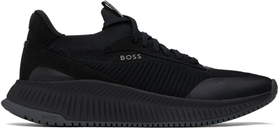 Hugo Boss Black Patch Sneakers In Black 002