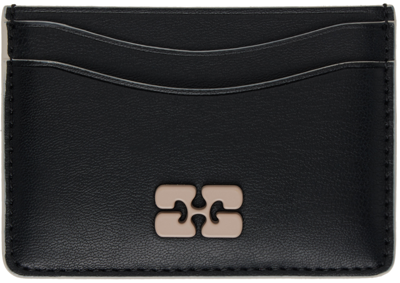 Ganni Black Bou Card Holder In 099 Black