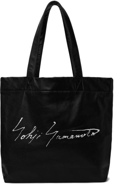 Yohji Yamamoto Black Discord Large Signature Tote